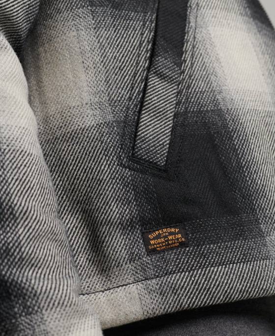 Superdry jachetă harrington de lână de epocă îmbrăcăminte negru bărbați JX0Z4594