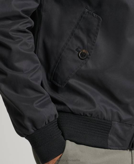 Superdry jachetă harrington iconică îmbrăcăminte negru bărbați JX0Z4611