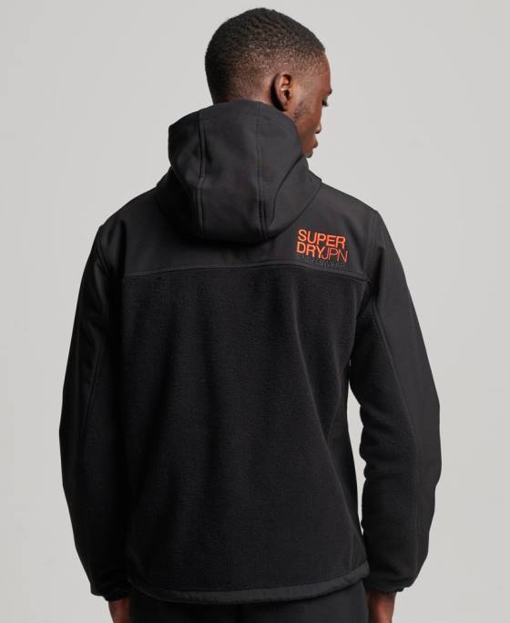 Superdry jachetă hibrid trekker îmbrăcăminte negru bărbați JX0Z943