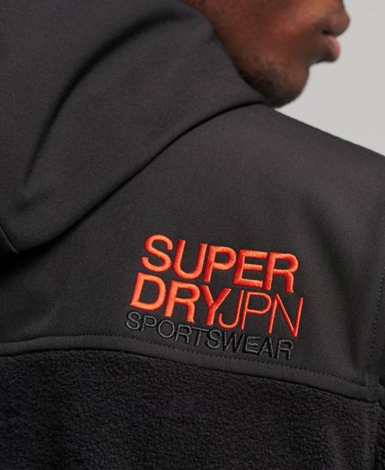 Superdry jachetă hibrid trekker îmbrăcăminte negru bărbați JX0Z943