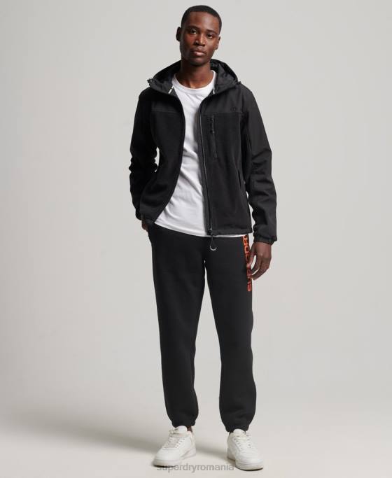 Superdry jachetă hibrid trekker îmbrăcăminte negru bărbați JX0Z943