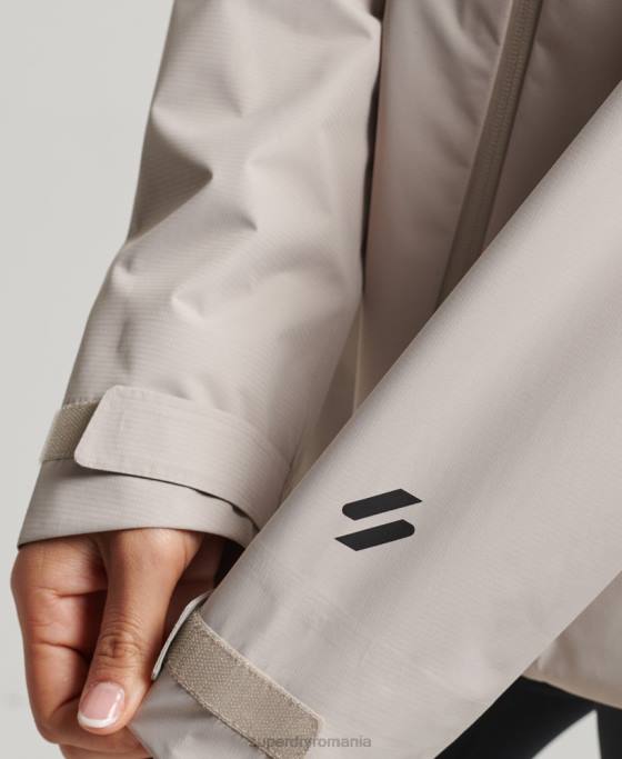 Superdry jachetă impermeabilă îmbrăcăminte bej femei JX0Z3555