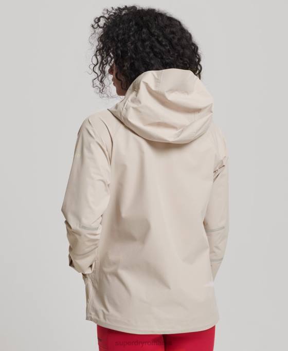Superdry jachetă impermeabilă îmbrăcăminte bej femei JX0Z5616