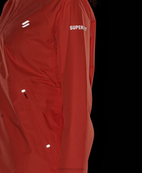 Superdry jachetă impermeabilă îmbrăcăminte coral femei JX0Z5488
