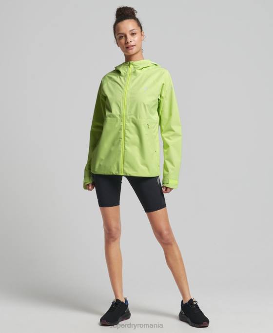 Superdry jachetă impermeabilă îmbrăcăminte galben femei JX0Z5500