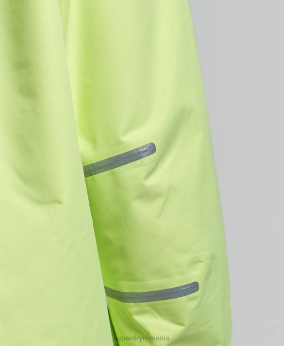 Superdry jachetă impermeabilă îmbrăcăminte galben femei JX0Z5500