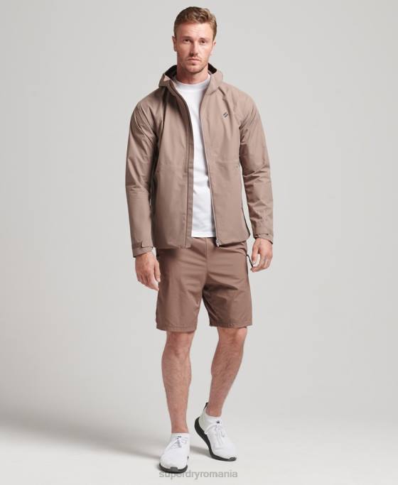 Superdry jachetă impermeabilă îmbrăcăminte maro bărbați JX0Z4723