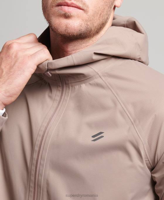 Superdry jachetă impermeabilă îmbrăcăminte maro bărbați JX0Z4723