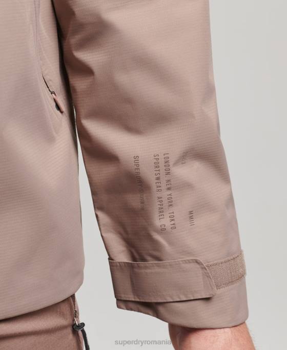 Superdry jachetă impermeabilă îmbrăcăminte maro bărbați JX0Z4723