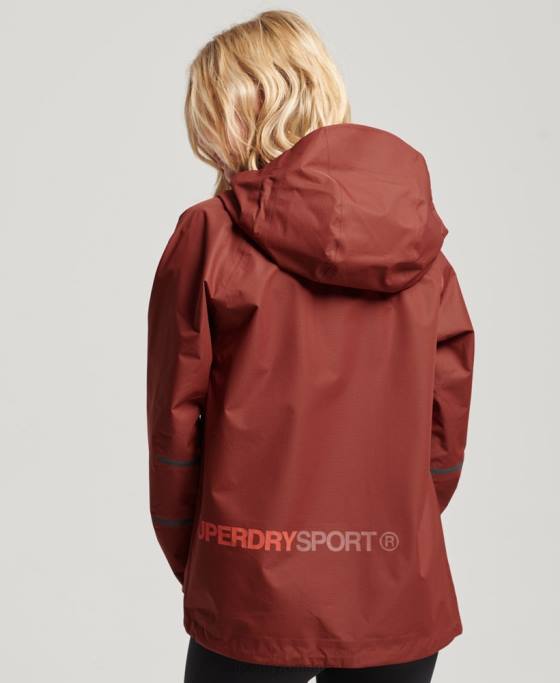 Superdry jachetă impermeabilă îmbrăcăminte maro femei JX0Z3620
