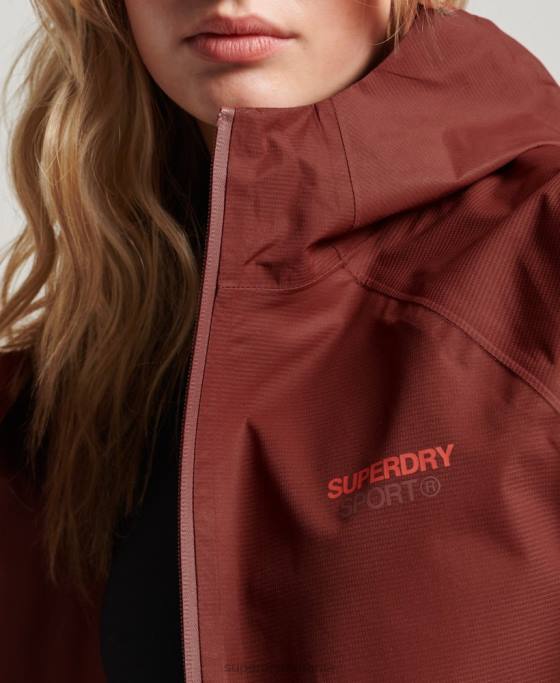 Superdry jachetă impermeabilă îmbrăcăminte maro femei JX0Z3620