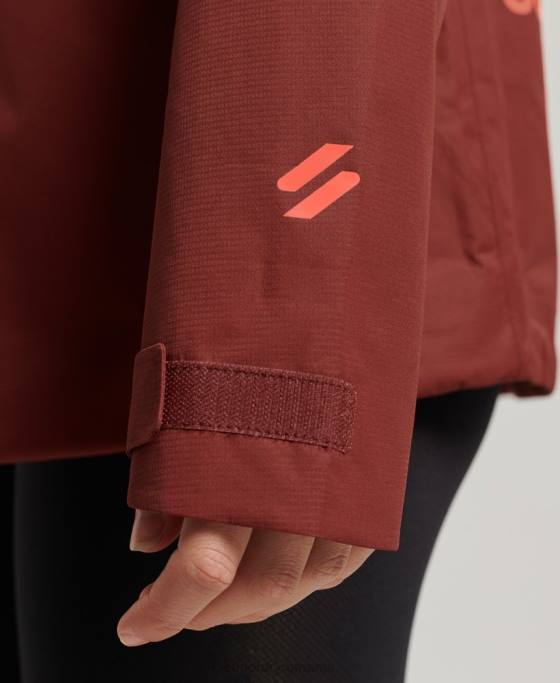 Superdry jachetă impermeabilă îmbrăcăminte maro femei JX0Z3620