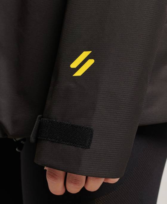 Superdry jachetă impermeabilă îmbrăcăminte negru femei JX0Z3625