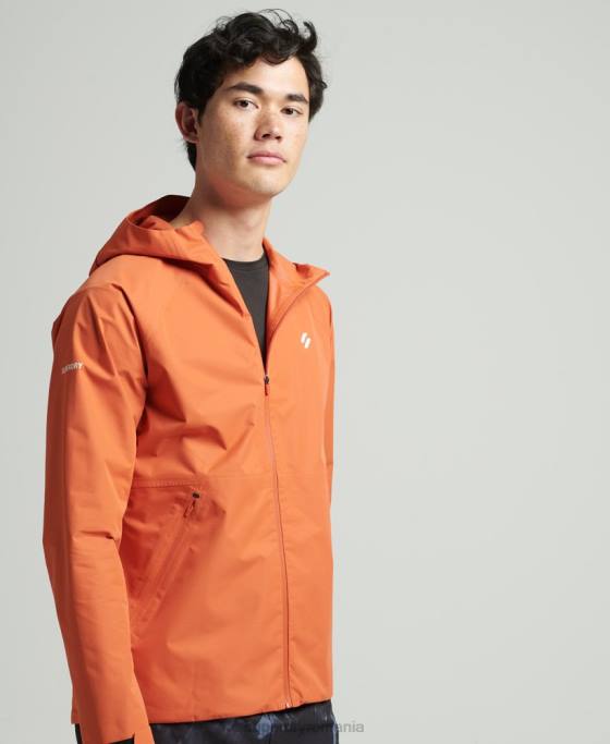 Superdry jachetă impermeabilă îmbrăcăminte portocale bărbați JX0Z1025