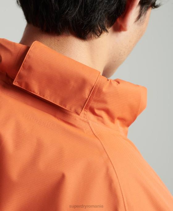 Superdry jachetă impermeabilă îmbrăcăminte portocale bărbați JX0Z1025