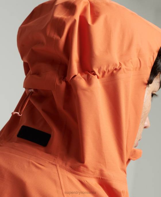 Superdry jachetă impermeabilă îmbrăcăminte portocale bărbați JX0Z1025