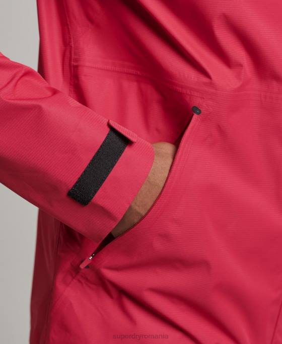 Superdry jachetă impermeabilă îmbrăcăminte roșu bărbați JX0Z1110