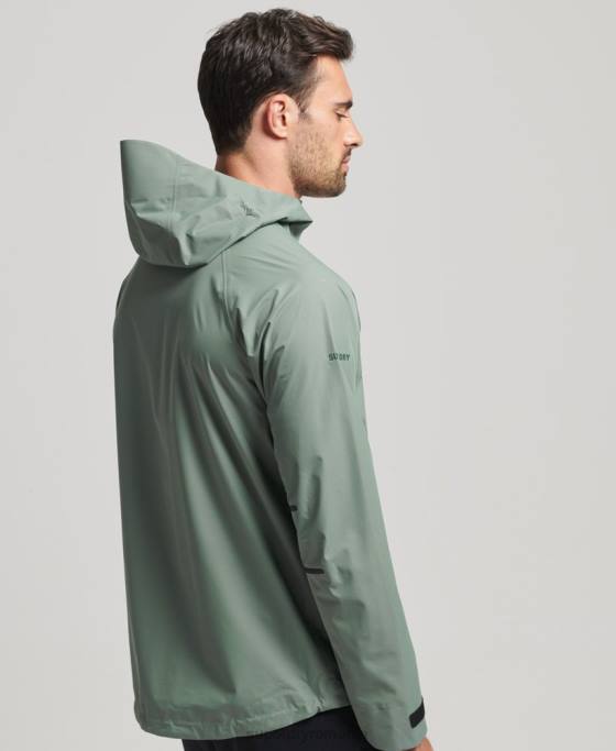 Superdry jachetă impermeabilă îmbrăcăminte verde bărbați JX0Z4635