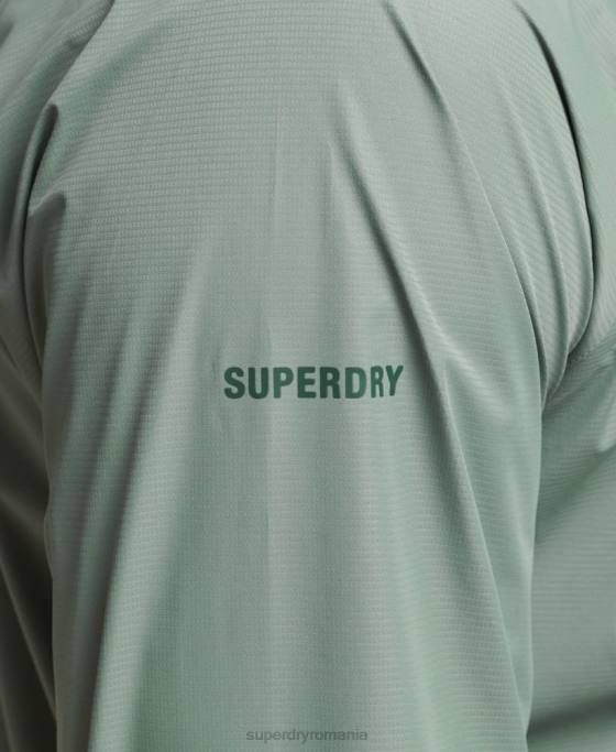 Superdry jachetă impermeabilă îmbrăcăminte verde bărbați JX0Z4635