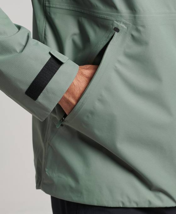 Superdry jachetă impermeabilă îmbrăcăminte verde bărbați JX0Z4635
