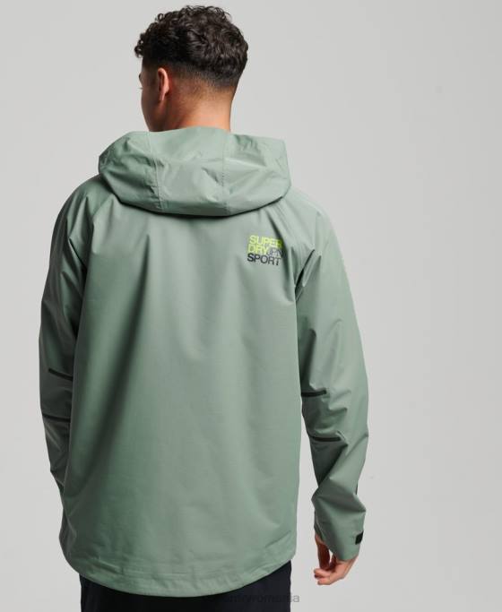 Superdry jachetă impermeabilă îmbrăcăminte verde bărbați JX0Z961