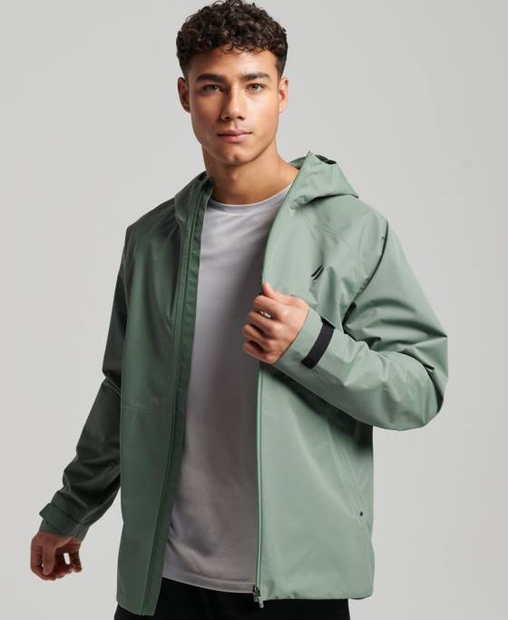 Superdry jachetă impermeabilă îmbrăcăminte verde bărbați JX0Z961