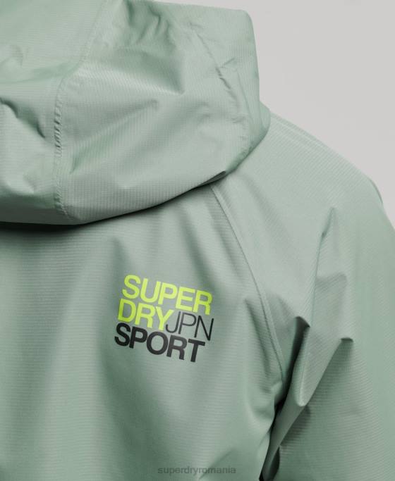Superdry jachetă impermeabilă îmbrăcăminte verde bărbați JX0Z961