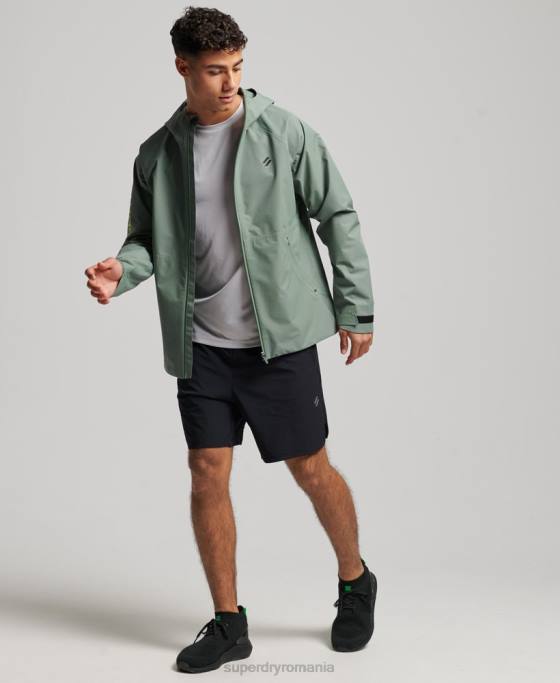 Superdry jachetă impermeabilă îmbrăcăminte verde bărbați JX0Z961