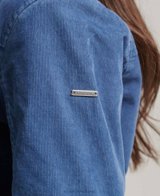 Superdry jachetă indie căptușită cu borg îmbrăcăminte albastru femei JX0Z5557