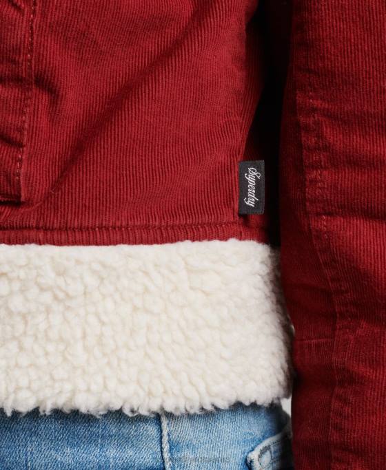 Superdry jachetă indie căptușită cu borg îmbrăcăminte roșu femei JX0Z5572
