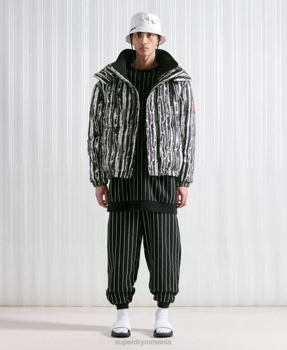 Superdry jachetă jacquard sdx ediție limitată îmbrăcăminte negru bărbați JX0Z4762