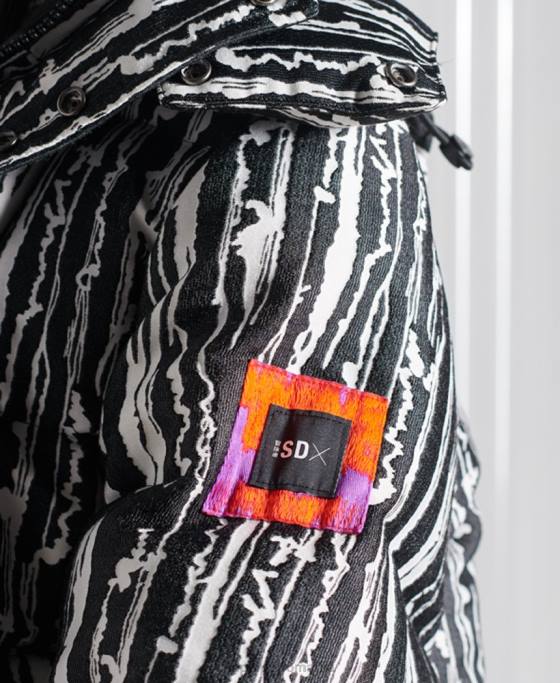 Superdry jachetă jacquard sdx ediție limitată îmbrăcăminte negru bărbați JX0Z4762