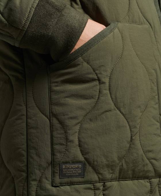 Superdry jachetă matlasată cu paragate îmbrăcăminte kaki femei JX0Z5497