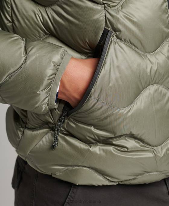 Superdry jachetă matlasată cu puf xpd îmbrăcăminte kaki bărbați JX0Z4468