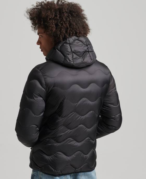 Superdry jachetă matlasată cu puf xpd îmbrăcăminte negru bărbați JX0Z4778