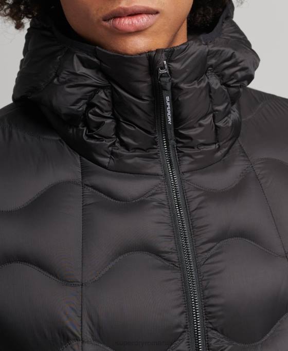 Superdry jachetă matlasată cu puf xpd îmbrăcăminte negru bărbați JX0Z4778