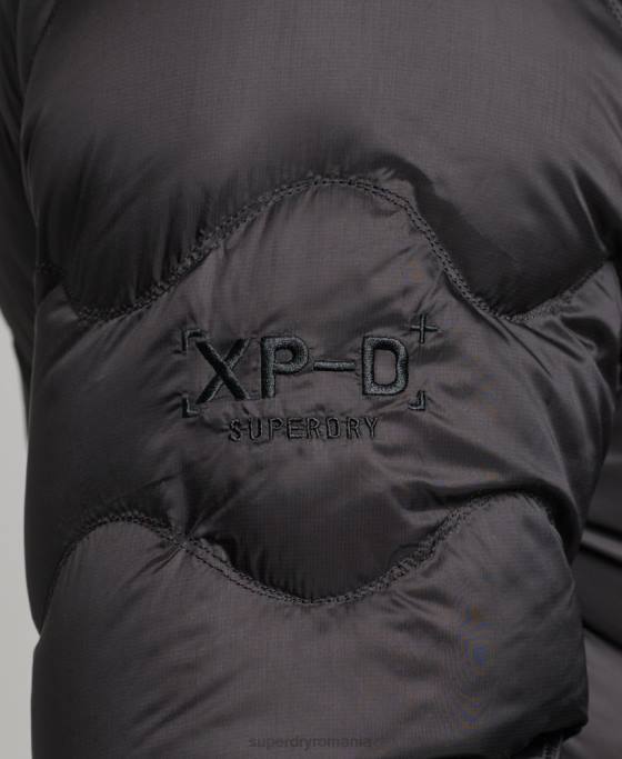 Superdry jachetă matlasată cu puf xpd îmbrăcăminte negru bărbați JX0Z4778