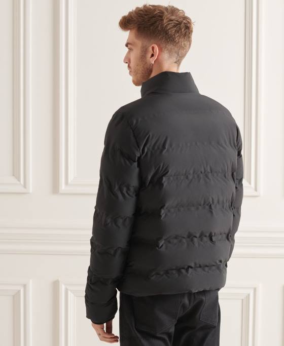 Superdry jachetă matlasată cu radar suprem îmbrăcăminte negru bărbați JX0Z4622