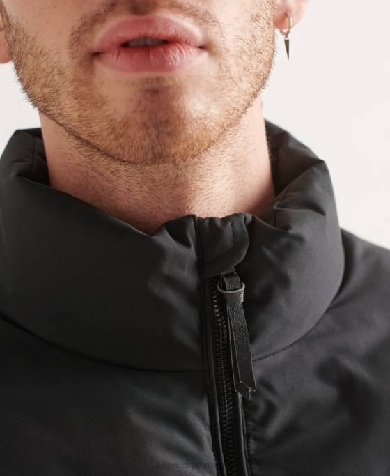 Superdry jachetă matlasată cu radar suprem îmbrăcăminte negru bărbați JX0Z4622