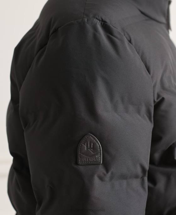 Superdry jachetă matlasată cu radar suprem îmbrăcăminte negru bărbați JX0Z4622