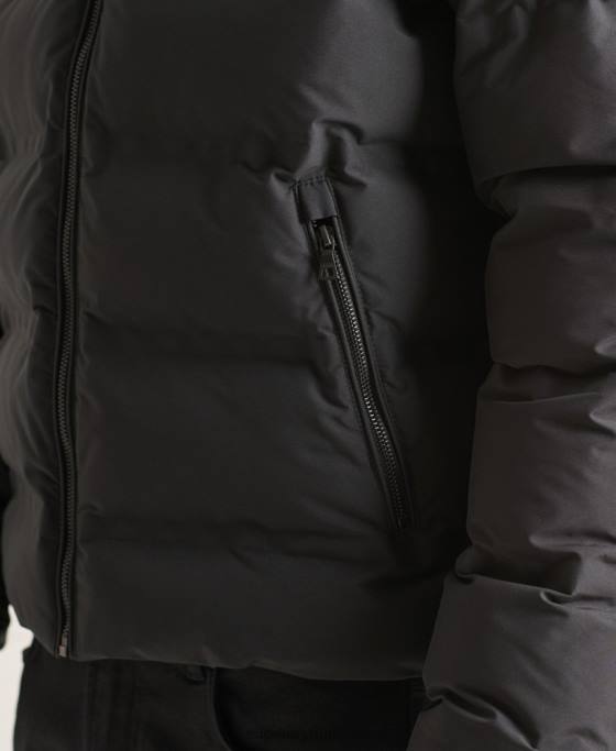 Superdry jachetă matlasată cu radar suprem îmbrăcăminte negru bărbați JX0Z4622