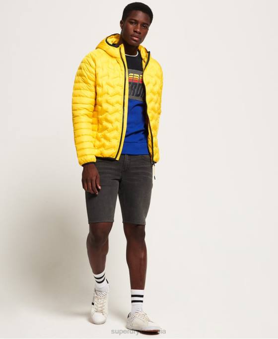 Superdry jachetă matlasată în jos radar mix îmbrăcăminte galben bărbați JX0Z1183