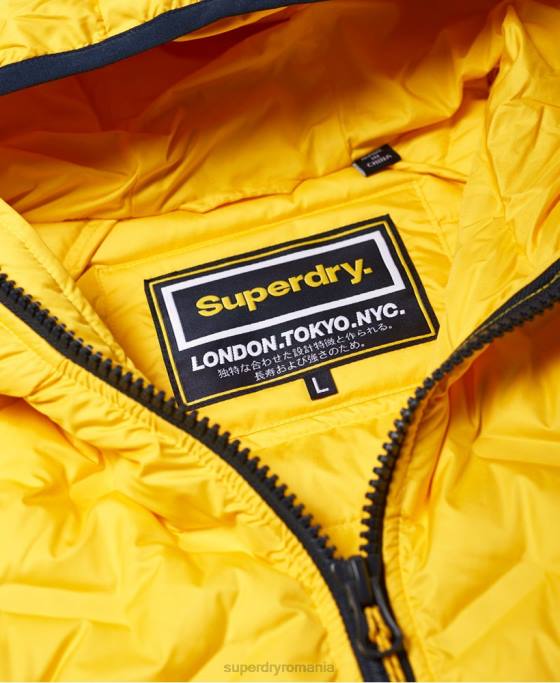 Superdry jachetă matlasată în jos radar mix îmbrăcăminte galben bărbați JX0Z1183
