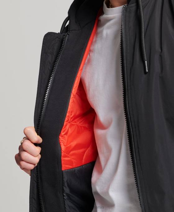 Superdry jachetă militară aviator îmbrăcăminte negru bărbați JX0Z1159