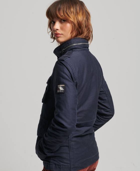 Superdry jachetă militară căptușită rookie borg îmbrăcăminte albastru femei JX0Z5667