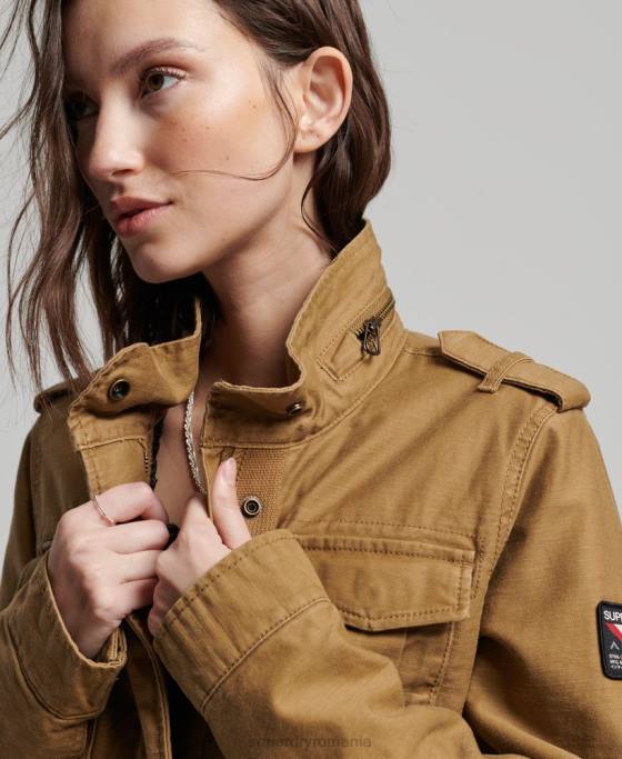 Superdry jachetă militară căptușită rookie borg îmbrăcăminte bronzat femei JX0Z5672