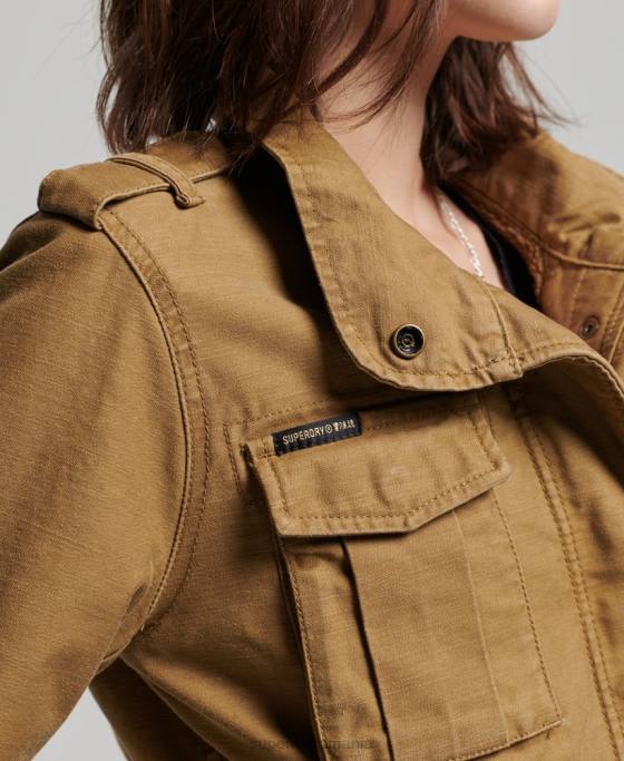 Superdry jachetă militară căptușită rookie borg îmbrăcăminte bronzat femei JX0Z5672