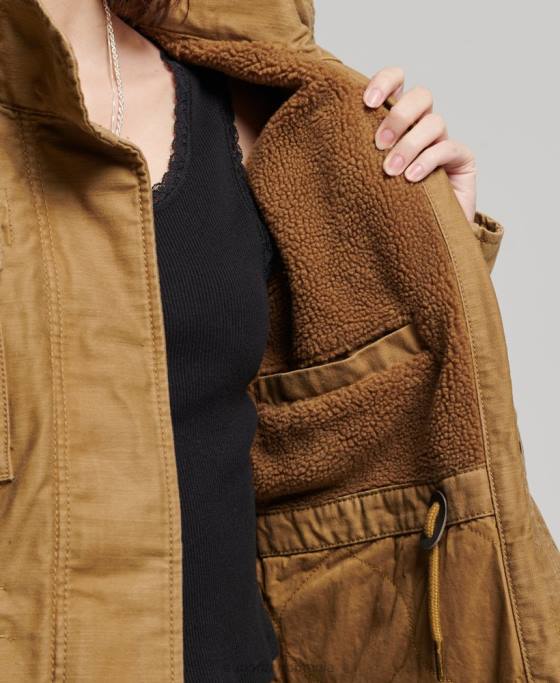 Superdry jachetă militară căptușită rookie borg îmbrăcăminte bronzat femei JX0Z5672