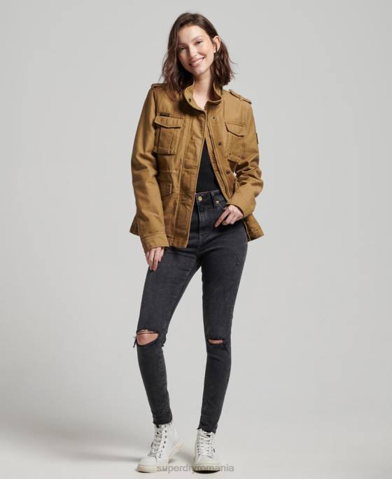 Superdry jachetă militară căptușită rookie borg îmbrăcăminte bronzat femei JX0Z5672