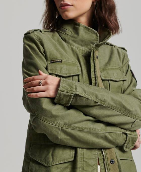 Superdry jachetă militară căptușită rookie borg îmbrăcăminte kaki femei JX0Z5416